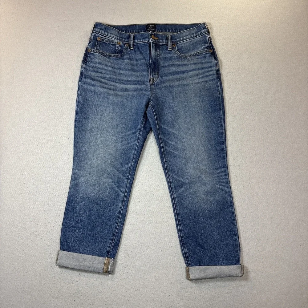 J. Crew Women's Size‎ 29 Slim Boyfriend Straight Leg Jeans Cropped Raw Hem